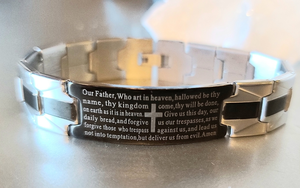 Men's The Lord's Prayer Stainless Steel Bracelet